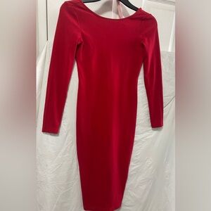 SHEIN Red Backless Bodycon Midi Dress - Size XS (US 2) - GUC*